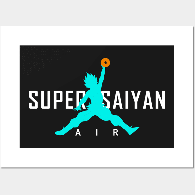 Air Super Saiyan God - SSGSS Blue Wall Art by rockyvega6